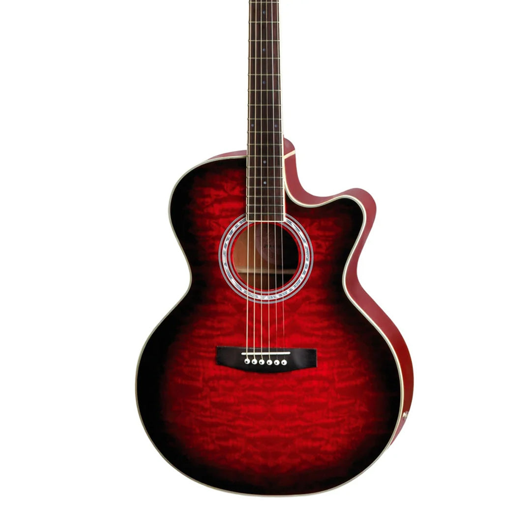 Jay Turser JTA-424QCET-RSB Acoustic Guitar